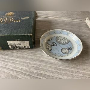 Royal Worcester Single Porcelain Coaster Millennium Time